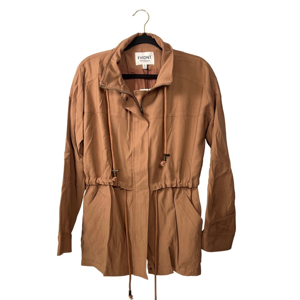 NWT Evidnt Utility Cargo Jacket Earthy Brown Med Gorpcore Streetwear Safari Fall